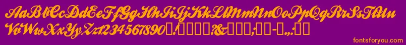 BALLW    Font – Orange Fonts on Purple Background