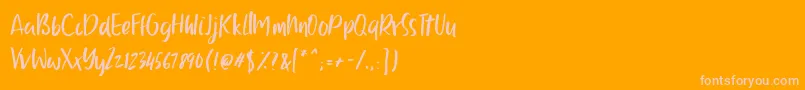 Ballystic Font – Pink Fonts on Orange Background