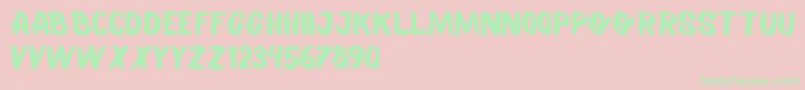 Balmy Beta Font – Green Fonts on Pink Background