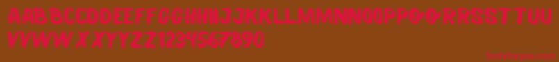 Balmy Beta Font – Red Fonts on Brown Background
