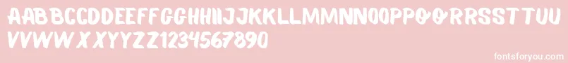 Balmy Beta Font – White Fonts on Pink Background
