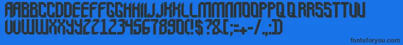 Balox Font – Black Fonts on Blue Background