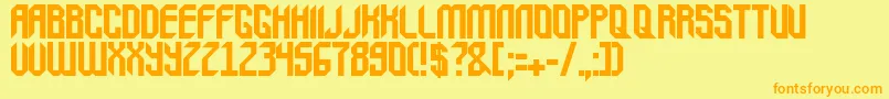 Balox Font – Orange Fonts on Yellow Background