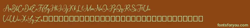 Шрифт Baltika Demo – зелёные шрифты на коричневом фоне