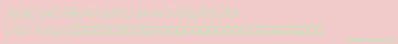 Baltika Demo Font – Green Fonts on Pink Background