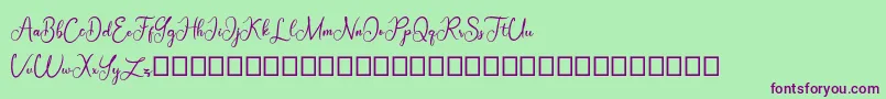 Baltika Demo Font – Purple Fonts on Green Background