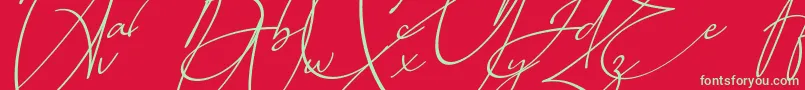 フォントBaltimore Bold   Italic – 赤い背景に緑の文字