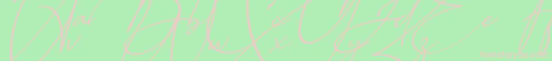 Baltimore Bold   Italic-Schriftart – Rosa Schriften auf grünem Hintergrund