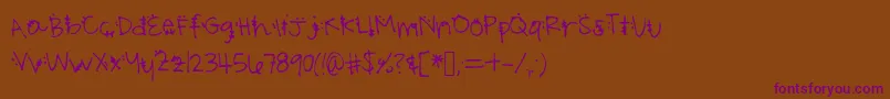 Natalisnonsense Font – Purple Fonts on Brown Background