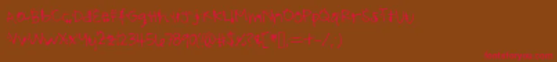 Natalisnonsense Font – Red Fonts on Brown Background