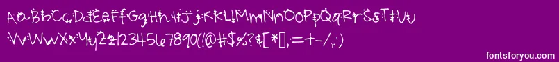 Natalisnonsense Font – White Fonts on Purple Background