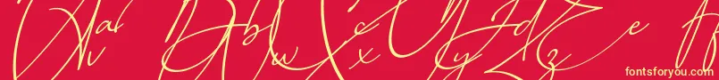 Fonte Baltimore Bold   Italic – fontes amarelas em um fundo vermelho