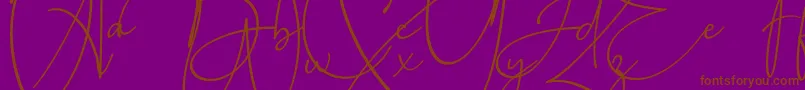 Шрифт Baltimore Bold – коричневые шрифты на фиолетовом фоне