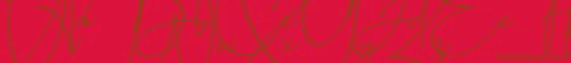 Fonte Baltimore Bold – fontes marrons em um fundo vermelho