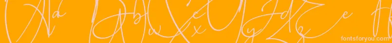 Шрифт Baltimore Bold – розовые шрифты на оранжевом фоне