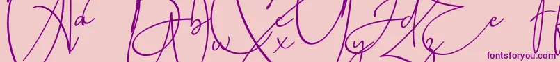 Baltimore Bold-Schriftart – Violette Schriften auf rosa Hintergrund
