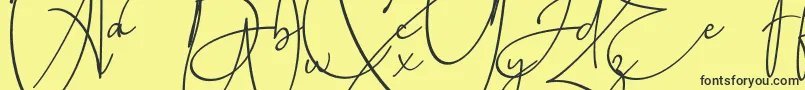 Baltimore Bold Font – Black Fonts on Yellow Background
