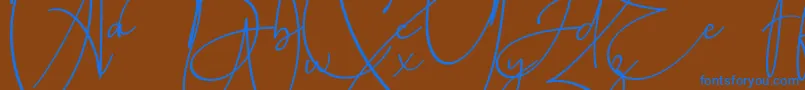 Baltimore Bold Font – Blue Fonts on Brown Background