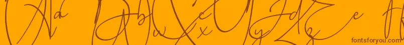 Baltimore Bold Font – Brown Fonts on Orange Background