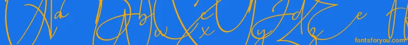 Baltimore Bold Font – Orange Fonts on Blue Background