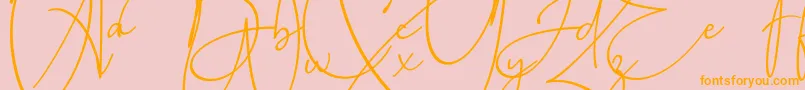 Baltimore Bold Font – Orange Fonts on Pink Background
