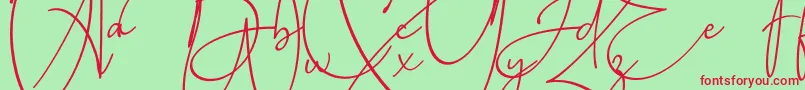 Baltimore Bold Font – Red Fonts on Green Background