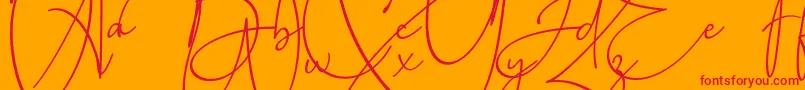 Baltimore Bold Font – Red Fonts on Orange Background