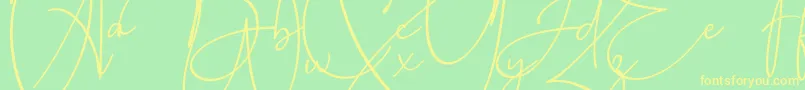Baltimore Bold Font – Yellow Fonts on Green Background