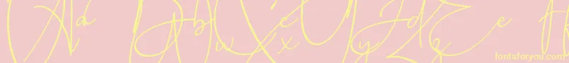Baltimore Bold Font – Yellow Fonts on Pink Background