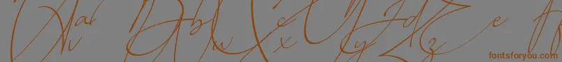 Baltimore Regular   Italic Font – Brown Fonts on Gray Background