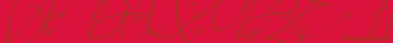 Baltimore Regular   Italic Font – Brown Fonts on Red Background