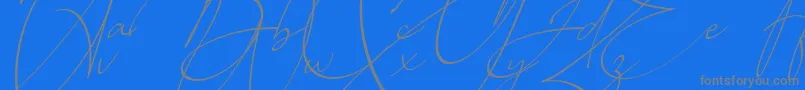 Baltimore Regular   Italic Font – Gray Fonts on Blue Background