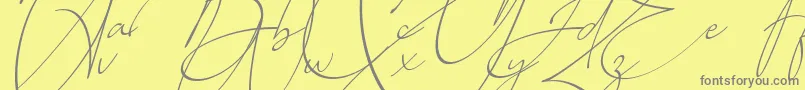 Шрифт Baltimore Regular   Italic – серые шрифты на жёлтом фоне