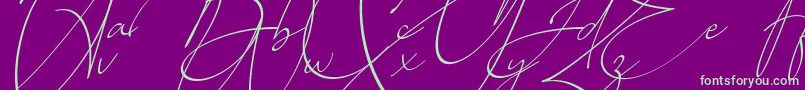 Czcionka Baltimore Regular   Italic – zielone czcionki na fioletowym tle