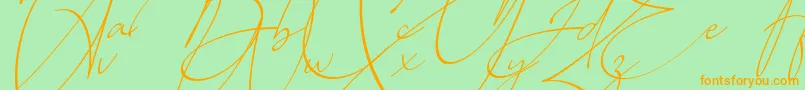 Baltimore Regular   Italic Font – Orange Fonts on Green Background
