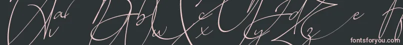 Baltimore Regular   Italic Font – Pink Fonts on Black Background
