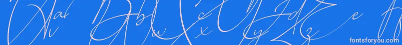 Baltimore Regular   Italic Font – Pink Fonts on Blue Background