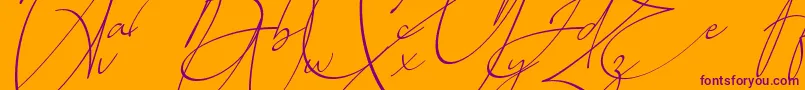 Baltimore Regular   Italic Font – Purple Fonts on Orange Background
