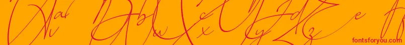 Шрифт Baltimore Regular   Italic – красные шрифты на оранжевом фоне