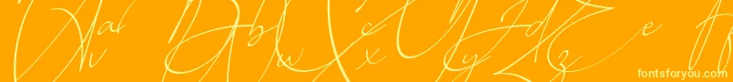 Baltimore Regular   Italic Font – Yellow Fonts on Orange Background