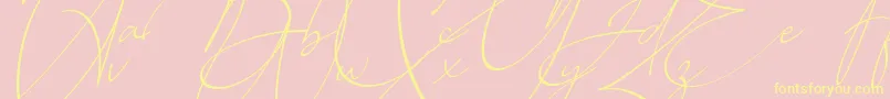 Baltimore Regular   Italic Font – Yellow Fonts on Pink Background