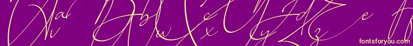 Baltimore Regular   Italic Font – Yellow Fonts on Purple Background