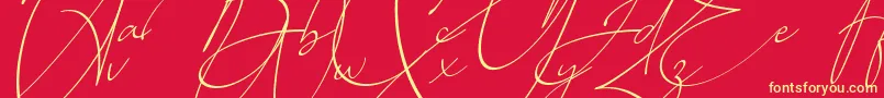 fuente Baltimore Regular   Italic – Fuentes Amarillas Sobre Fondo Rojo