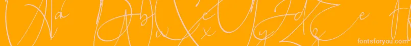 Baltimore Regular Font – Pink Fonts on Orange Background