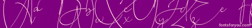 Baltimore Regular Font – Pink Fonts on Purple Background