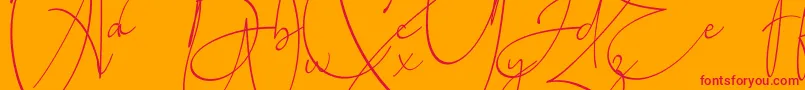 Baltimore Regular Font – Red Fonts on Orange Background