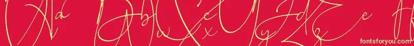 Baltimore Regular Font – Yellow Fonts on Red Background