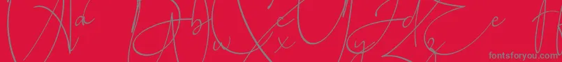 Baltimore Regular Font – Gray Fonts on Red Background