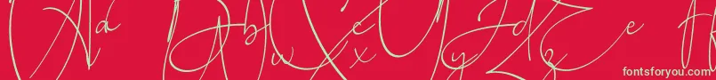 Baltimore Regular Font – Green Fonts on Red Background