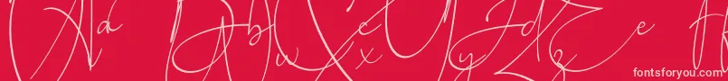 Baltimore Regular Font – Pink Fonts on Red Background